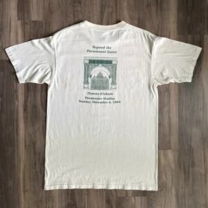 Vintage Thomas Kinkade Art T-Shirt Men's Size L Off White Paramount Gates 1994
